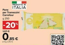 Carrefour Market Carrefour - Pane Per Tramezzini Morbido E Gustoso 250 G(ml) offerta