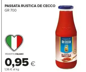 Tigre De Cecco Passata Rustica Polposa I Pomodori 700 G(ml) offerta