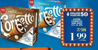 Sigma Algida Cornetto Panna E Cioccolato 375 G(ml) offerta