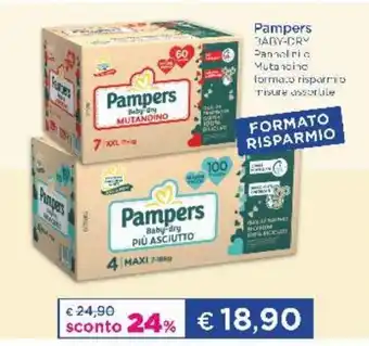 Acqua & Sapone Pampers Baby Dry Pannolini o Mutandino offerta
