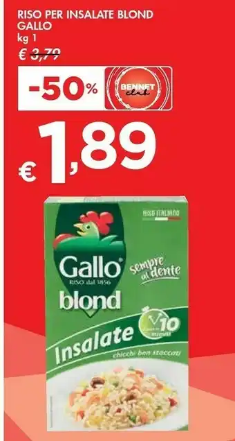 Bennet Gallo - Riso Blond Insalate Sempre Al Dente 1000 G(ml) offerta