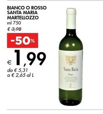 Bennet Santa Maria Martellozzo Bianco O Rosso offerta