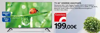 Ipercoop Hisense TV 40" 40A5700FA offerta
