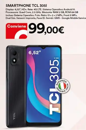Ipercoop TCL Smartphone 305l offerta