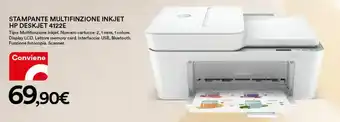 Ipercoop HP Stampante Multifunzione Inkjet Deskjet 4122E offerta