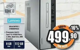 Unieuro Lenovo Ideacentre 3 90n009qix offerta