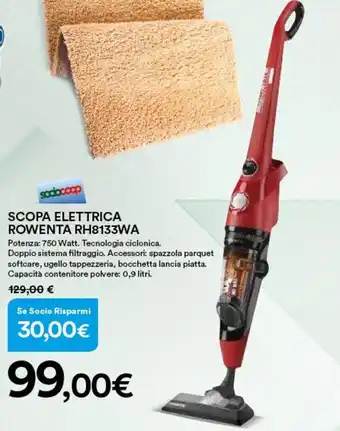 Ipercoop Rowenta Scopa Elettrica RH8133WA offerta