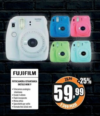 Unieuro Fujifilm Instax Mini 9 62 X 46 Mm Blu offerta