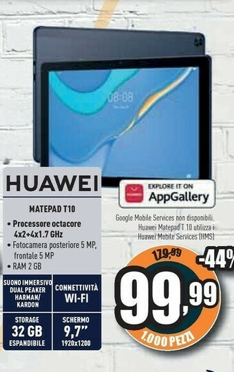 Unieuro Huawei Matepad T10 offerta