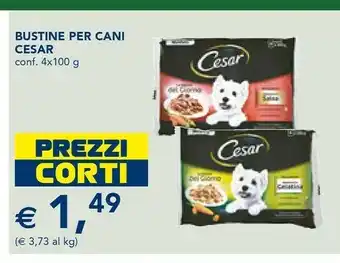 Esselunga Cesar Bustine Per Cani offerta