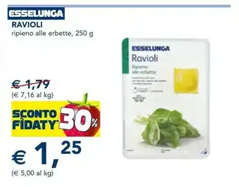 Esselunga Esselunga - Ravioli Ripieni Alle Erbette 250 G(ml) offerta