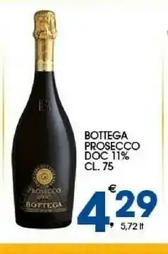 Sigma Bottega Prosecco Doc 11% 75 Cl offerta