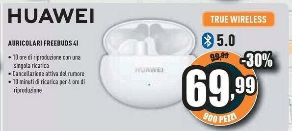 Huawei FreeBuds 4 Auricolare True Wireless Stereo (TWS) In-ear Musica e  Chiamate Bluetooth Argento | Cuffie e Auricolari in offerta su Unieuro