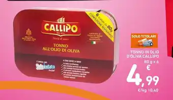 Spazio Conad Tonno in olio d'oliva callipo offerta
