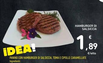 Spazio Conad Hamburger di salsiccia offerta