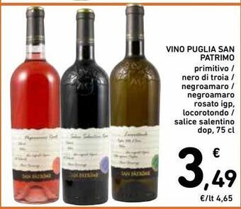 Spazio Conad Vino puglia san patrimo offerta