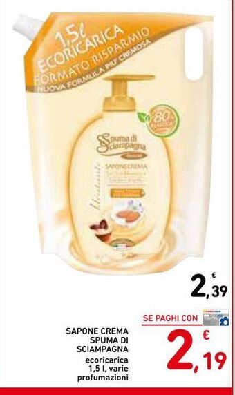 Spazio Conad Sapone crema spuma di sciampagna offerta