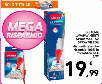 Spazio Conad Sistema lavapavimenti spraymax 1 & 2 spray vileda offerta