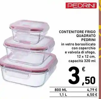 Spazio Conad Contenitore frigo quadrato pedrini offerta