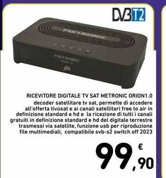 Ricevitore digitale tv sat metronic orion 1.0