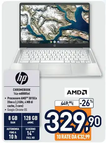 Unieuro HP Chromebook 14a-nd0005nl offerta