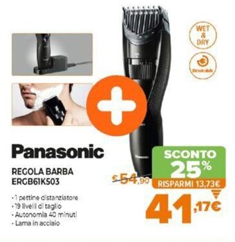 Expert Panasonic Regola Barba ERGB61K503 offerta