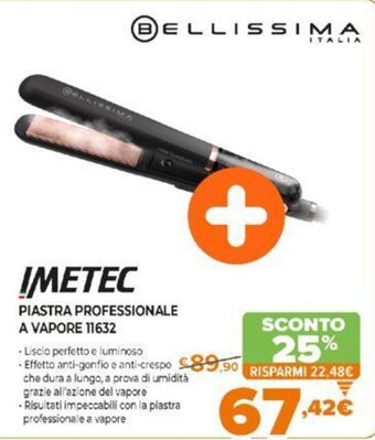 Expert Imetec Piastra Professionale A Vapore 11632 offerta