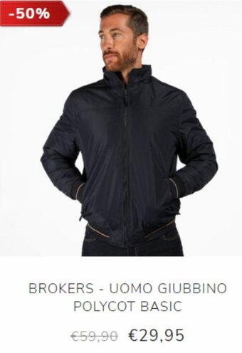 Globo Moda Brokers - Uomo Giubbino Polycot Basic offerta