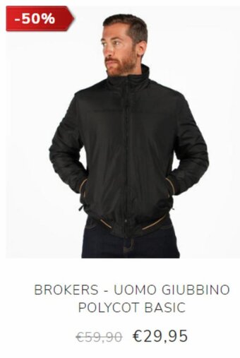 Globo Moda Brokers - Uomo Giubbino Polycot Basic offerta