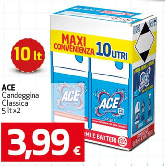 Ipercoop Ace Candeggina Classica 5 lt x2 offerta
