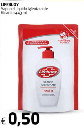 Ipercoop Lifebuoy Sapone Liquido Igienizzante Ricarica 443 ml offerta