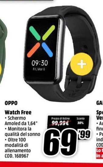 MediaWorld Oppo Watch Free offerta