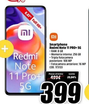 MediaWorld Redmi Smartphone Note 11 Pro+5G offerta