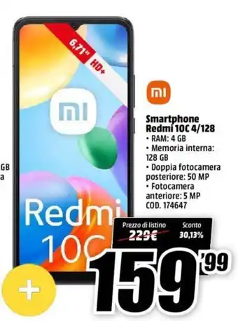 MediaWorld Redmi Smartphone 10C 4/128 offerta