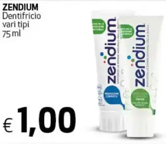 Ipercoop Zendium Dentifricio 75 ml offerta