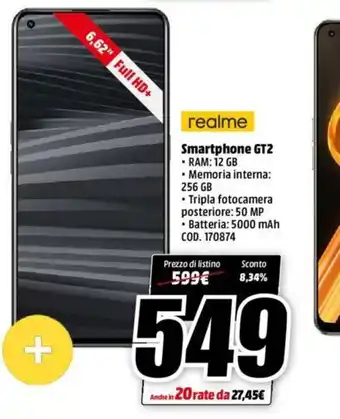 MediaWorld realme Smartphone GT2 offerta