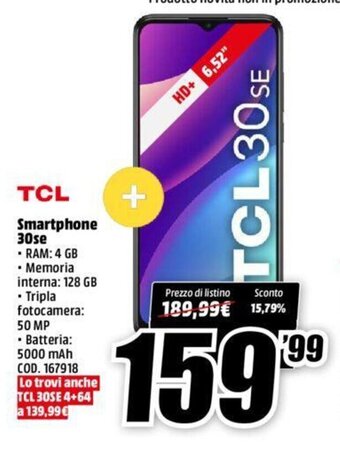 MediaWorld TCL Smartphone 30se offerta