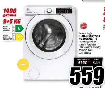 MediaWorld Lavasciuga H-Wash&Dry 500 HD 495AMC / 1-S offerta