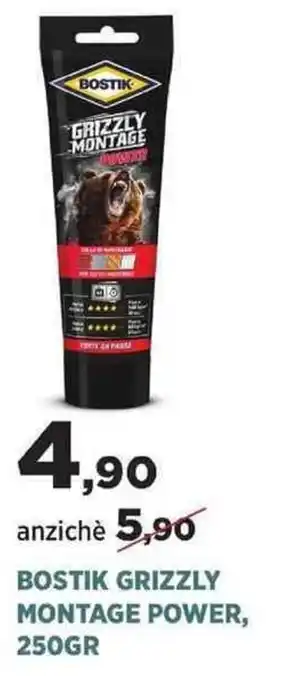 Scaramuzza Bostik Grizzly Montage Power, 250 Gr offerta