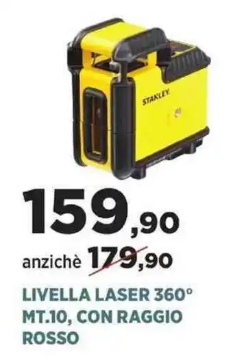 Livella Laser 360 MT.10, Con Raggio Rosso