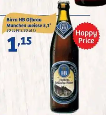 In'S Mercato HB Ofbrau Munchen weisse 5,1° Birra 50 cl offerta