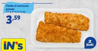 In'S Mercato Filetto di merluzzo panato 220 g offerta