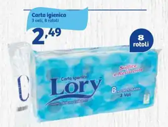 In'S Mercato Lory Carta igienica 8 rotoli offerta