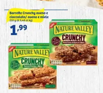In'S Mercato Nature Valley Barrette Crunchy avena e cioccolato / avena e miele 210 g offerta