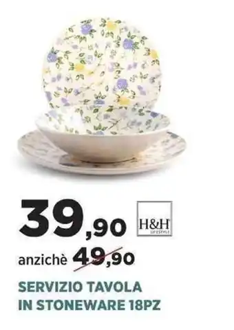 Servizio Tavola In Stoneware 18 Pz