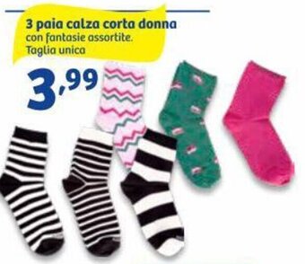 In'S Mercato 3 Paia calza corta donna offerta