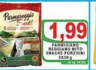 Parmigiano Reggiano Mito Snacks Porzioni 5x20 g