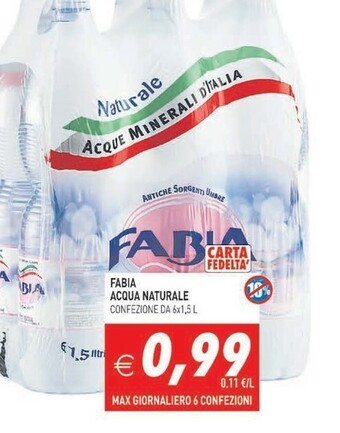 Gros Fabia Acqua 6 x 1.5L offerta