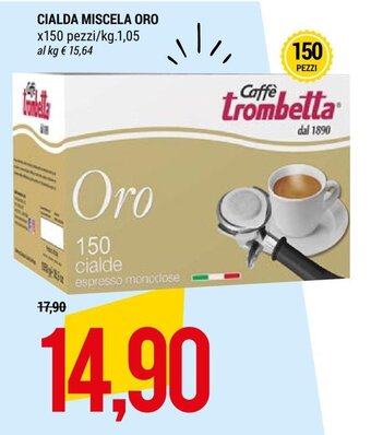 Trombetta Caffè Cialde Miscela x150 pezzi/1,05 kg