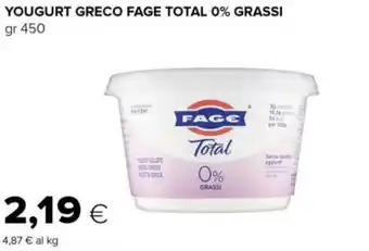 Oasi Fage Greco Total 0% Grassi Yogurt 450 gr offerta